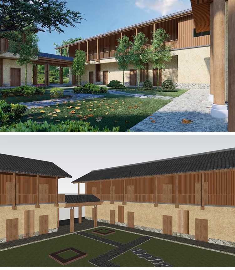 图片[22]-草图大师民宿度假村酒店中式现代别墅客栈旅游创意外观建筑SU模型-大怪兽分享