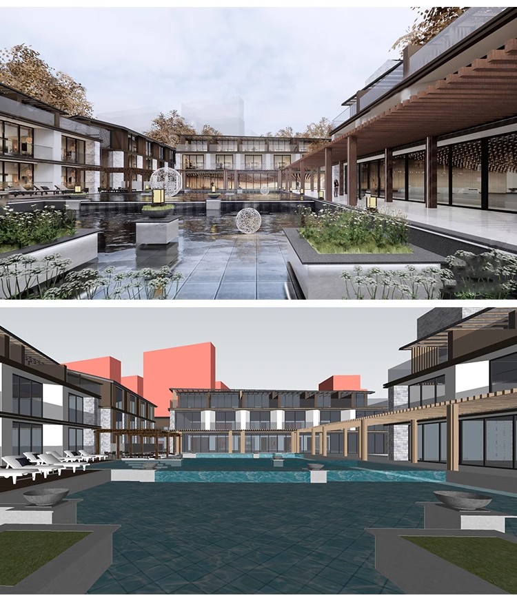 图片[25]-草图大师民宿度假村酒店中式现代别墅客栈旅游创意外观建筑SU模型-大怪兽分享