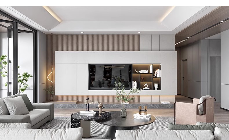 图片[35]-2025客厅沙发电视背景墙装修效果图案例现代轻奢北欧风格设计参考-大怪兽分享