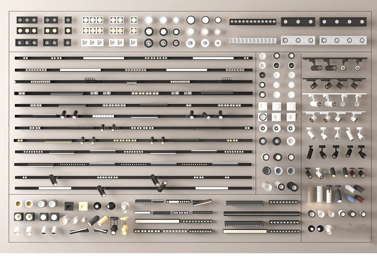 图片[19]-现代筒灯轨道射灯线条磁吸坎内嵌灯条双头舞台展示草图大师SU模型-大怪兽分享