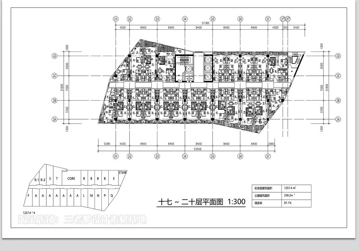 图片[19]-22组，公寓CAD图库建筑户型图集平面图标准房型参考住宅平层施工图纸-大怪兽分享