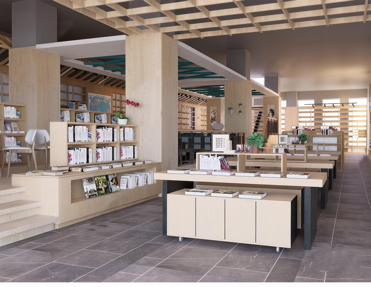 图片[19]-书吧SU模型 工业风书咖图书馆室内设计sketchup书店CAD施工图素材-大怪兽分享