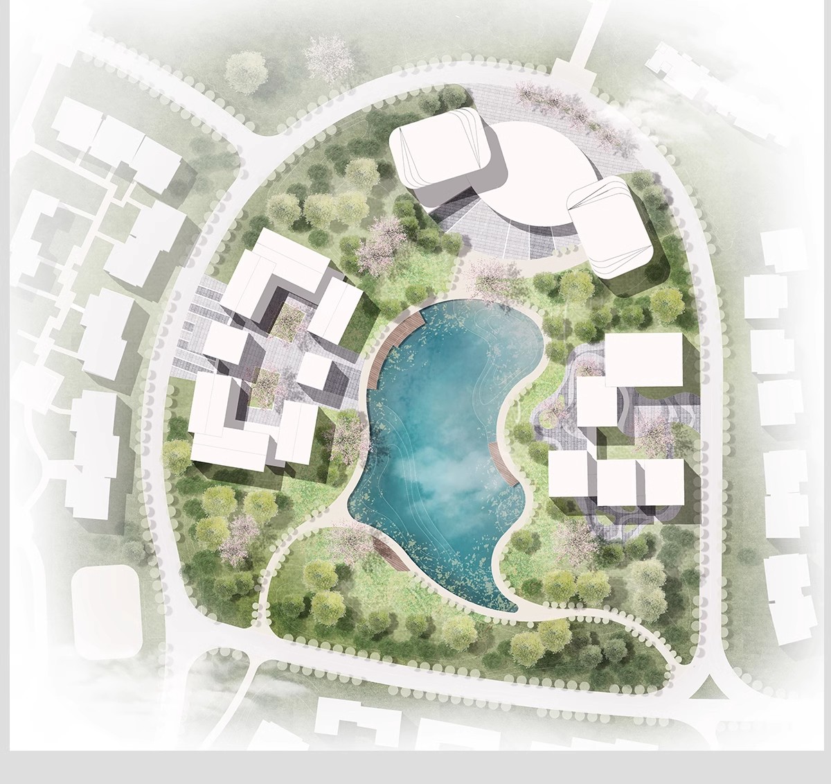 图片[17]-小清新建筑景观总平面图PSD分层园林公园广场彩平图竞赛风PS素材-大怪兽分享