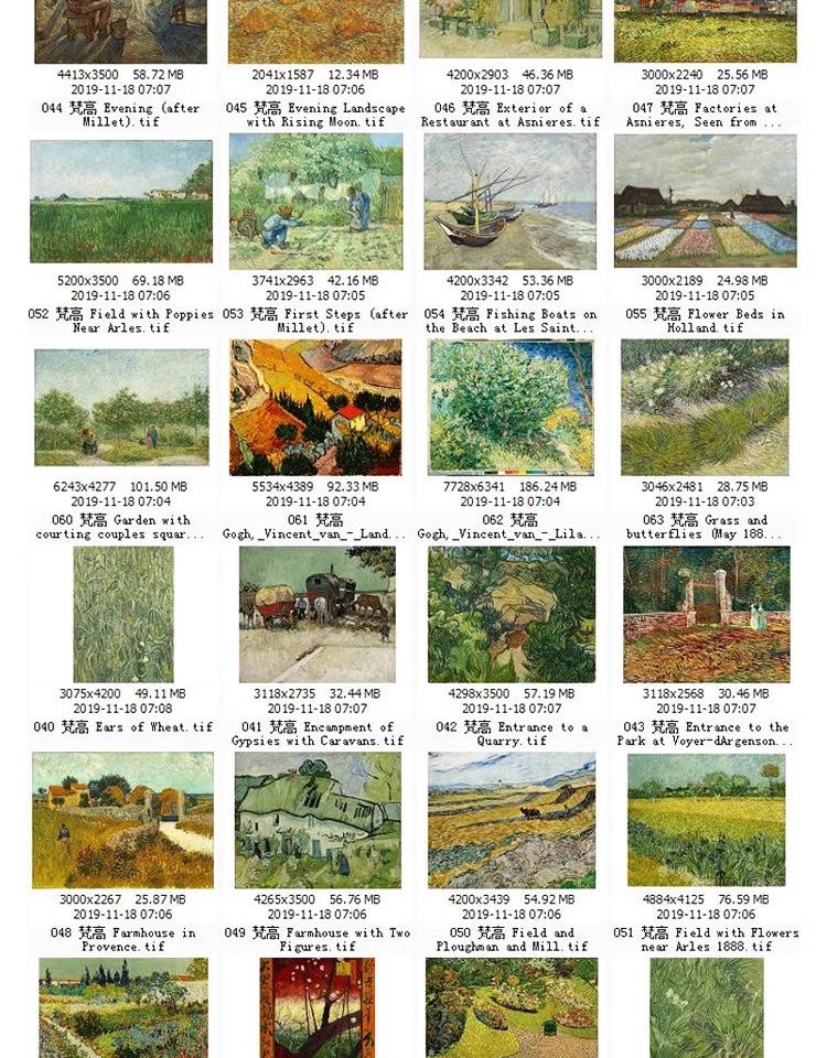 图片[17]-梵高油画高清电子图片印象派人物风景写生临摹喷绘打印装饰画素材-大怪兽分享