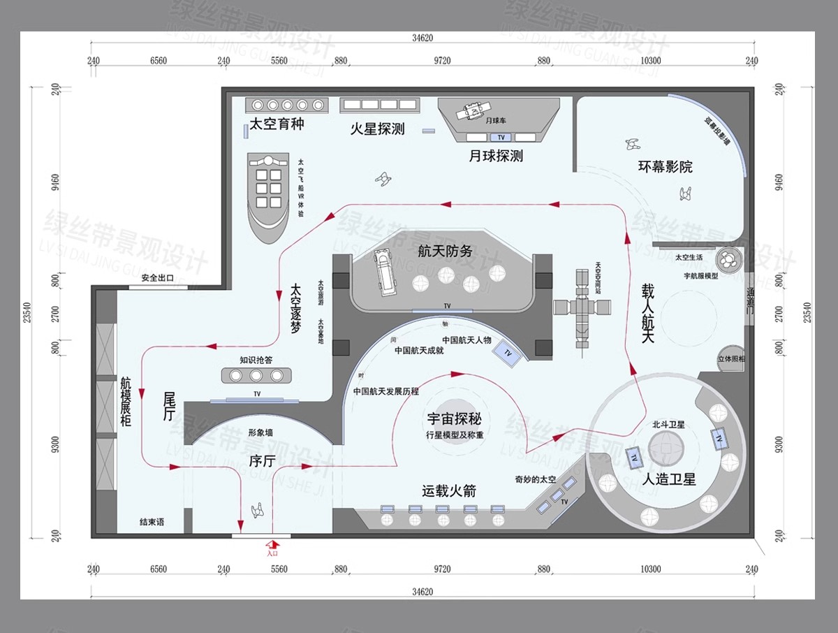 图片[18]-展厅商业文化展馆室内 布局企业科技展览馆方案设计CAD平面布置图-大怪兽分享
