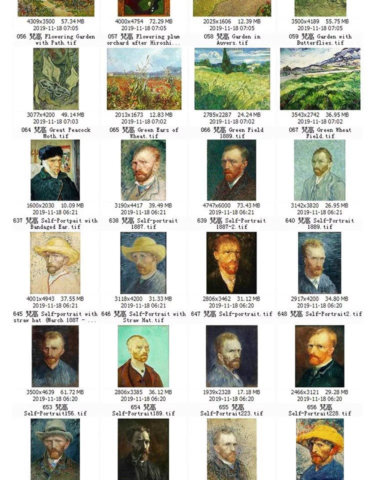 图片[18]-梵高油画高清电子图片印象派人物风景写生临摹喷绘打印装饰画素材-大怪兽分享