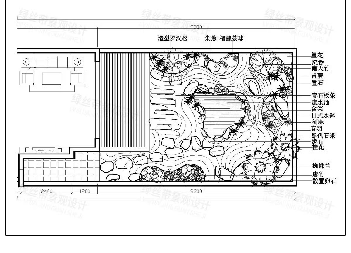 图片[19]-屋顶花园露台别墅庭院 平面方案设计乡村院子苗木表种植CAD施工图-大怪兽分享