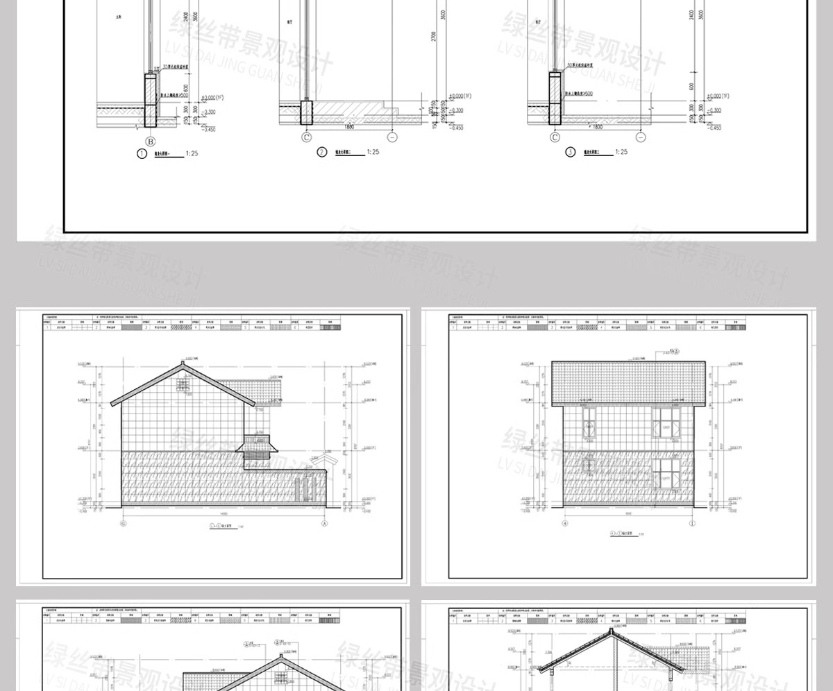 图片[19]-新 中式四合院建筑民宿豪宅别墅乡村自建房院子效果图CAD施工图纸-大怪兽分享