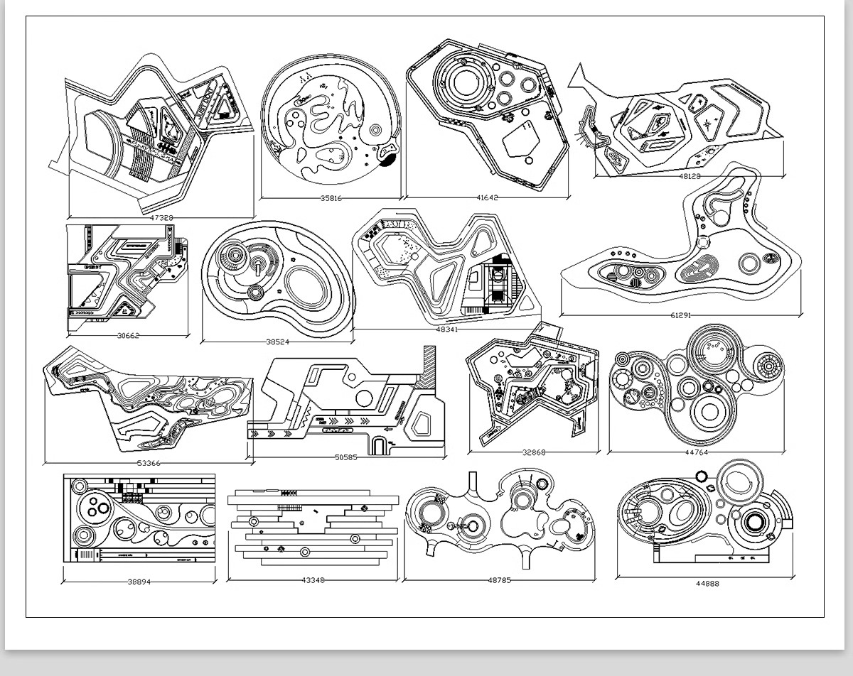 图片[19]-公园树池园林景观节点cad施工图 现代圆形树阵广场商业功能区图库-大怪兽分享