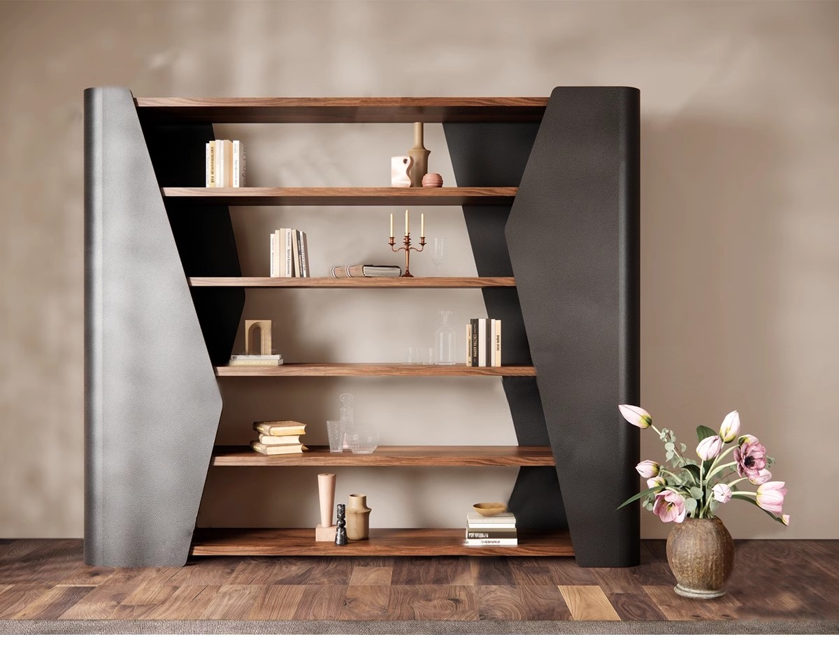 图片[21]-现代书架书柜木架置物架SU模型 创意工业风书吧书房设计草图大师-大怪兽分享