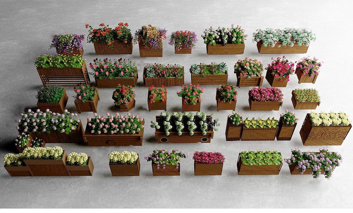 图片[20]-现代植物花坛花箱SU模型种植箱户外花箱花钵sketchup草图大师素材-大怪兽分享