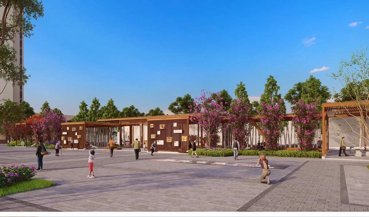图片[20]-240套，2025新中式学校公园广场艺术文化长廊廊架宣传栏草图大师SU模型库-大怪兽分享
