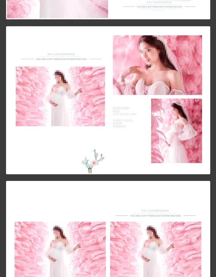 图片[20]-时尚孕妇准妈妈写真相册影楼排版孕妈照片摄影PSD模板设计素材-大怪兽分享