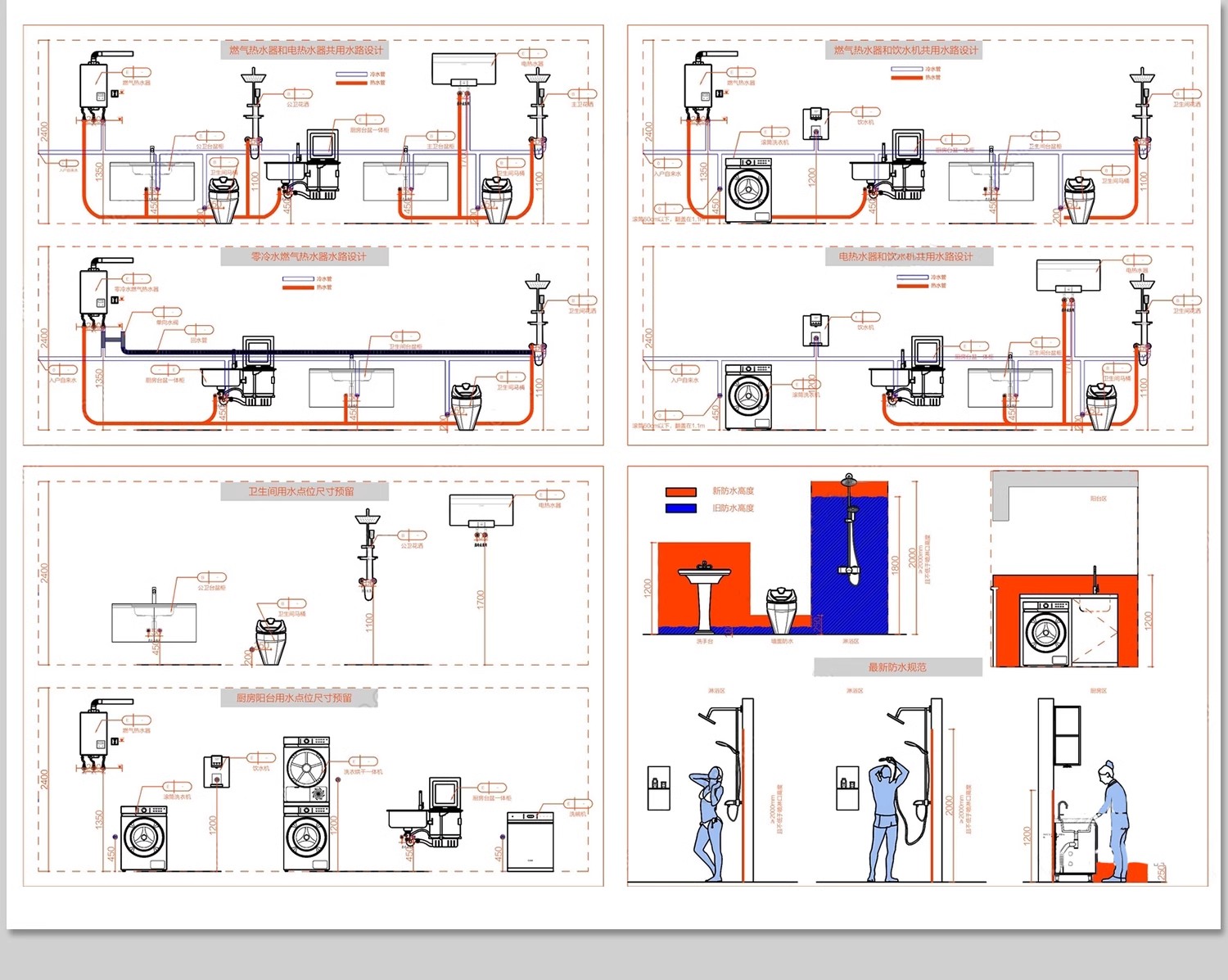 图片[18]-全屋机电连线图及开关插座水电点位灯具图例CAD图库施工图dwg图块-大怪兽分享