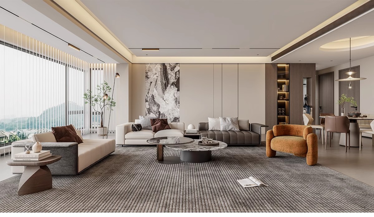 图片[21]-1300张，意式装修设计效果图 极简轻奢风格家装房屋房子客厅卧室室内图库-大怪兽分享