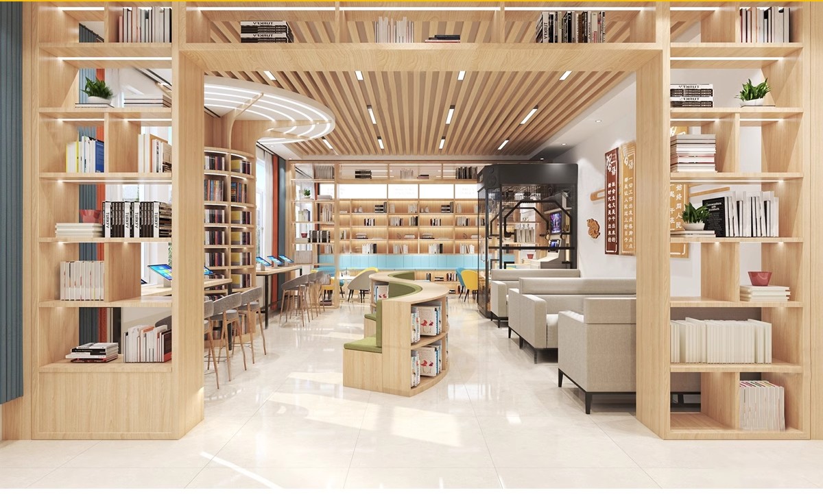 图片[22]-书吧SU模型 工业风书咖图书馆室内设计sketchup书店CAD施工图素材-大怪兽分享