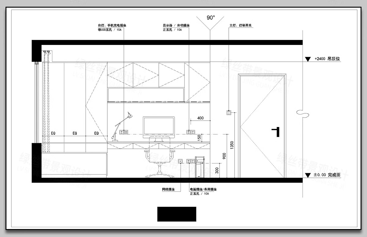图片[21]-2025家装全屋立面水电方案设计布局图空间插座点位布置CAD施工图-大怪兽分享