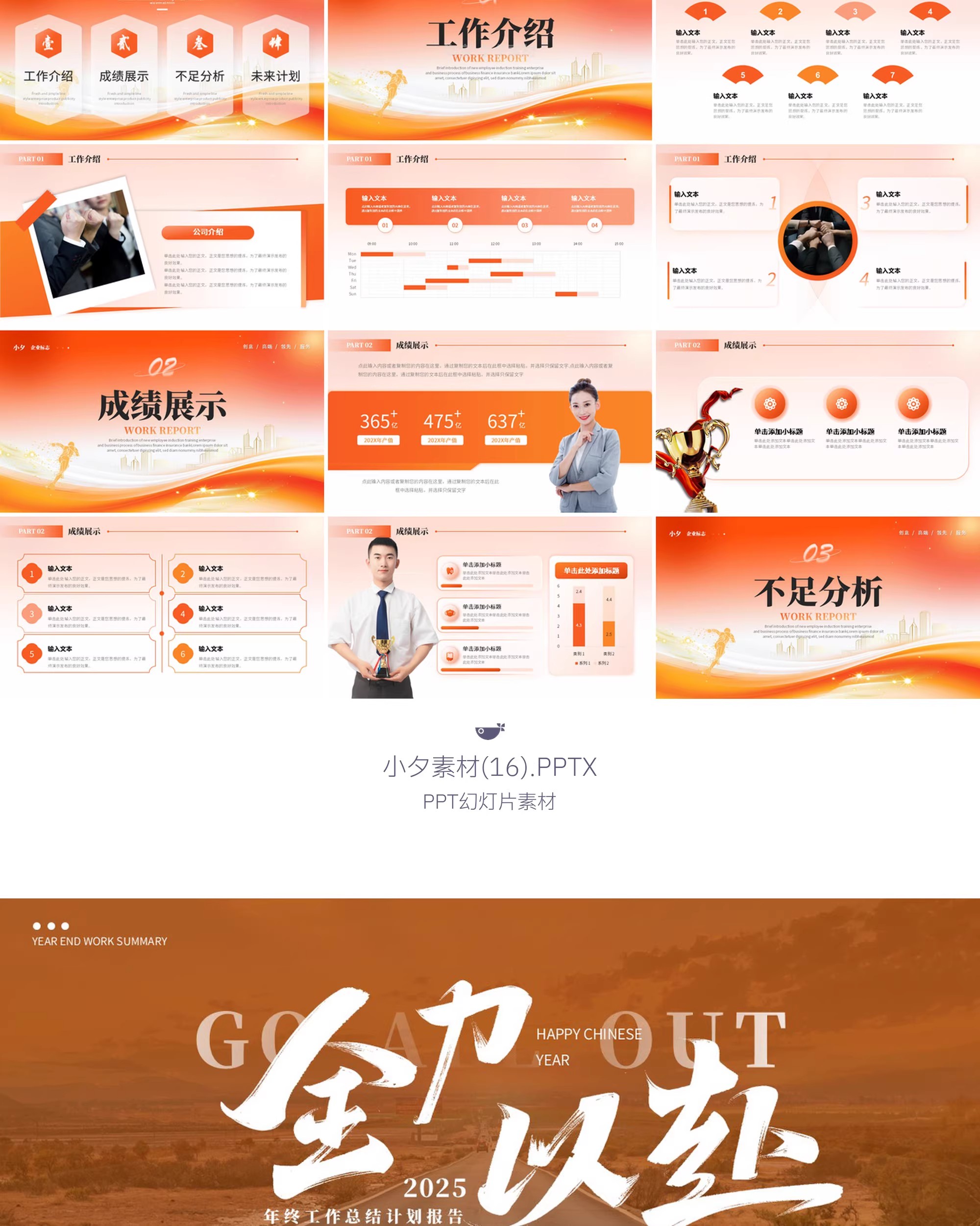 图片[21]-2025企业商务简约励志年终述职报告工作总结新年计划通用ppt模板-大怪兽分享