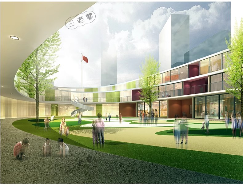 图片[21]-学校幼儿园建筑外观CAD施工图纸平面效果图 小学教学楼设计SU模型-大怪兽分享