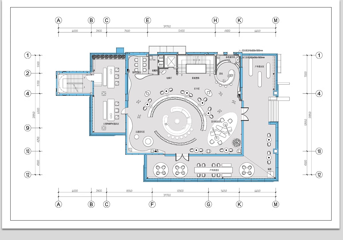 图片[21]-150套，咖啡厅咖啡馆CAD空间布局方案 奶茶店施工平面布置图店铺装修设计-大怪兽分享