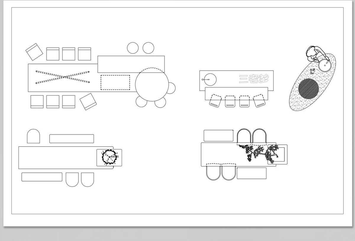图片[23]-吧台CAD图库厨房吧椅现代室内家装西厨中岛台餐桌椅子图块施工图-大怪兽分享