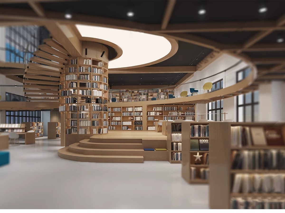 图片[23]-书吧SU模型 工业风书咖图书馆室内设计sketchup书店CAD施工图素材-大怪兽分享