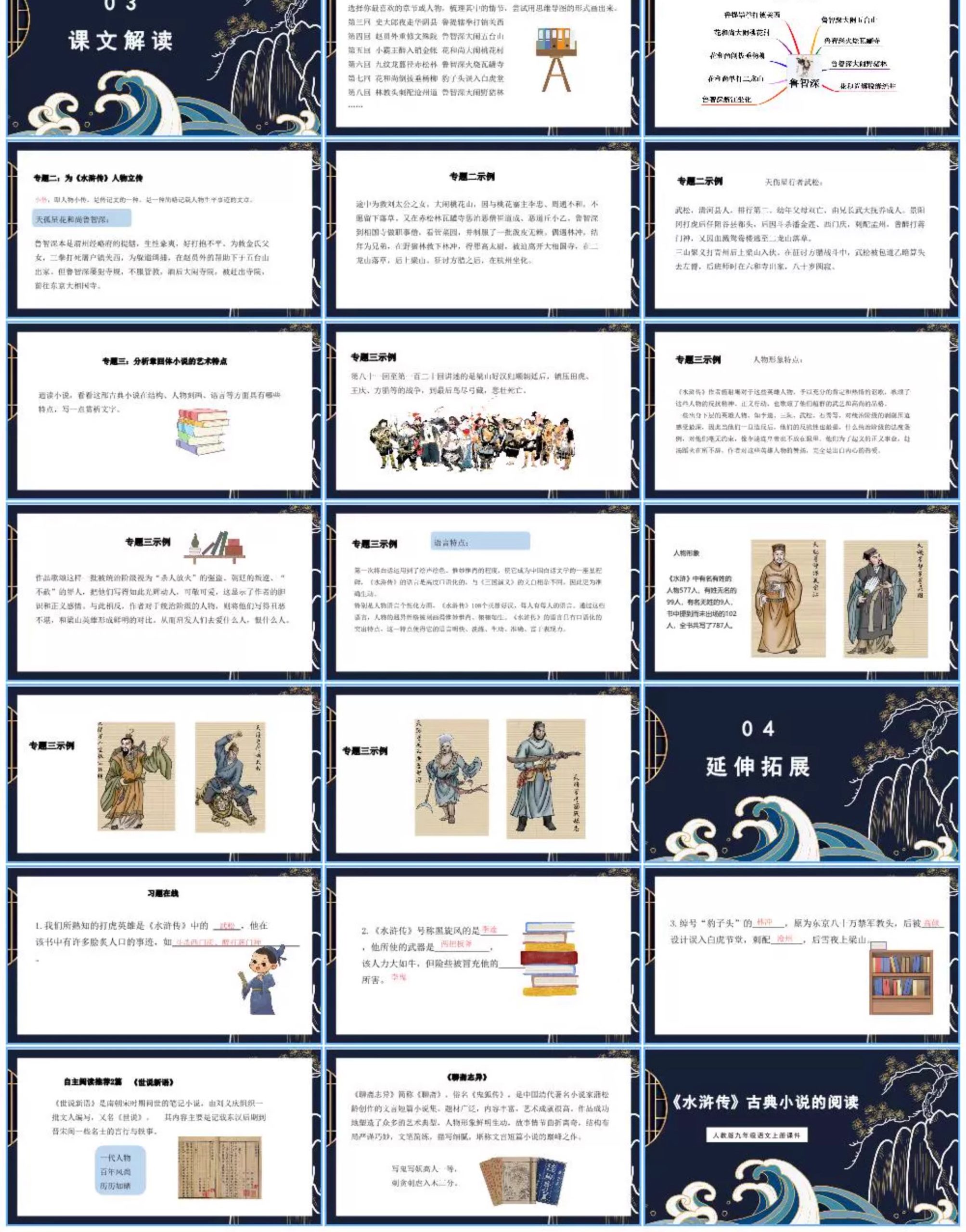 图片[22]-四大名著ppt模板水浒传西游记红楼梦三国演义读书分享教学课件小-大怪兽分享