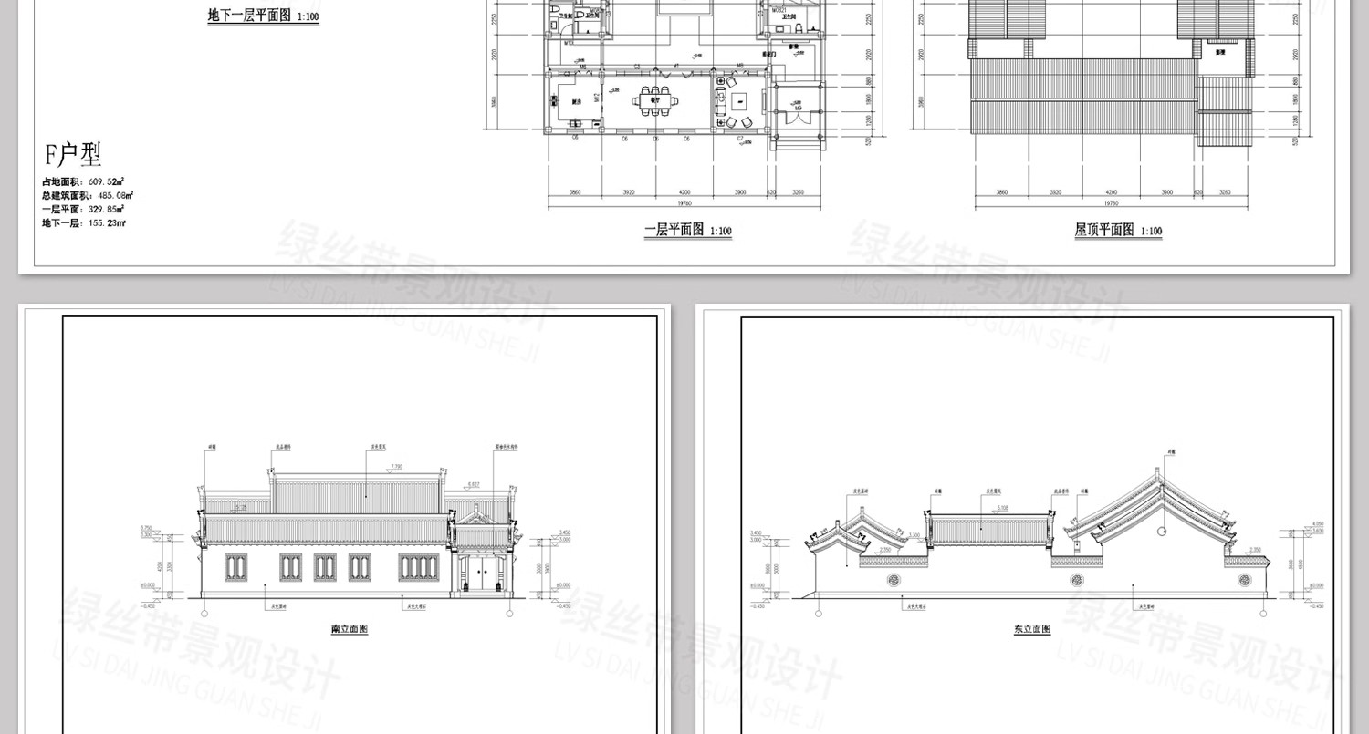 图片[22]-四合院三合院农村自建房新中式平面图仿古建筑设计图纸CAD施工图-大怪兽分享