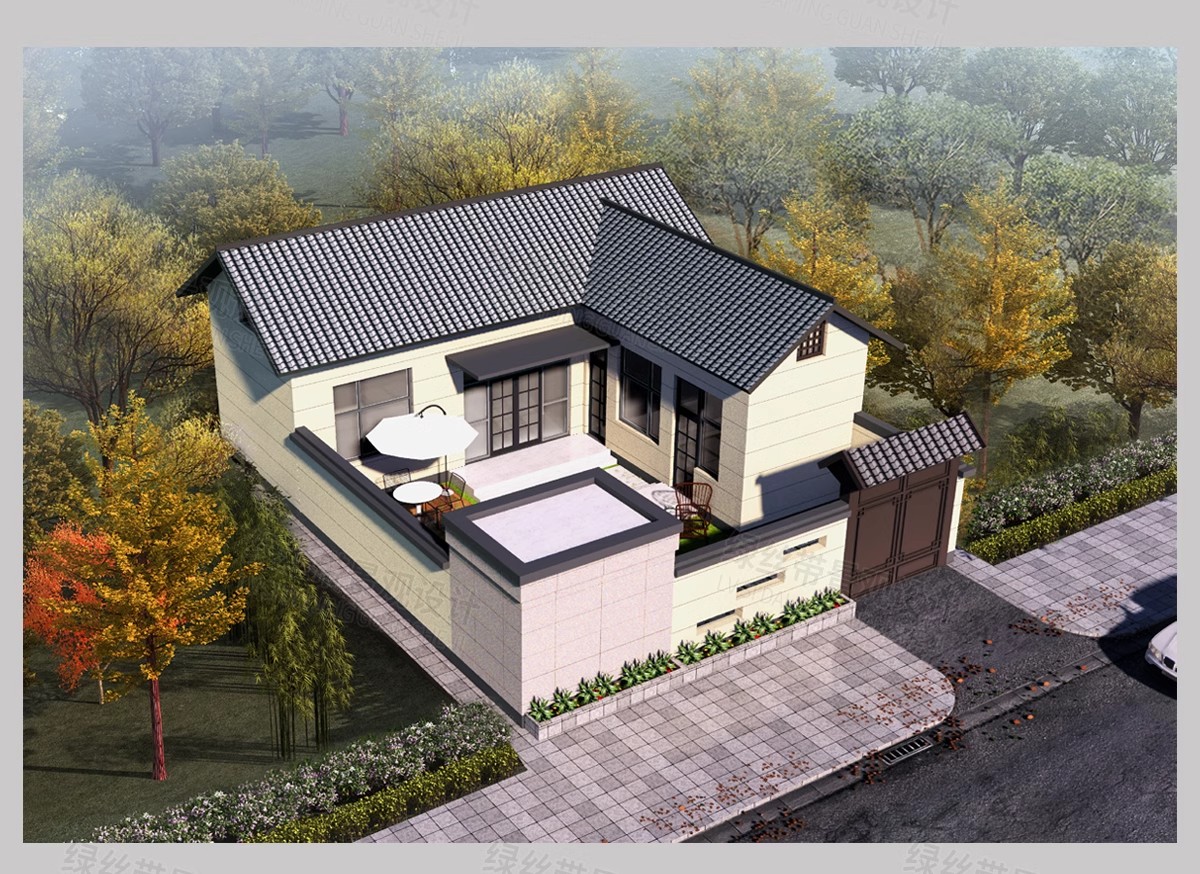 图片[22]-新 中式四合院建筑民宿豪宅别墅乡村自建房院子效果图CAD施工图纸-大怪兽分享