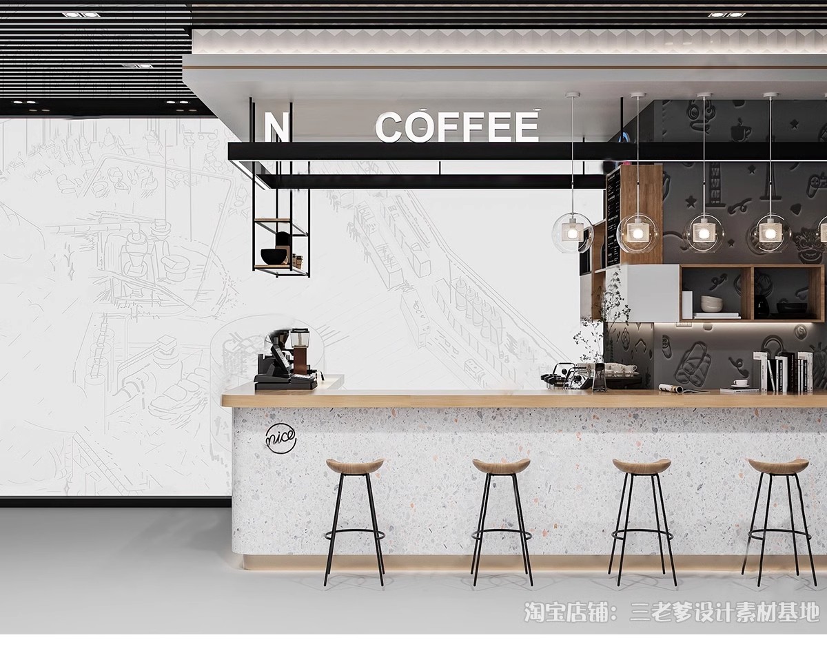 图片[24]-水吧台服务台SU模型现代餐饮酒吧咖啡厅奶茶店操作收银台草图大师-大怪兽分享