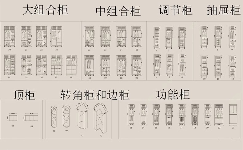 图片[14]-家装衣柜酒橱柜子榻榻米书柜鞋柜家具CAD图库平立面施工图纸设计-大怪兽分享