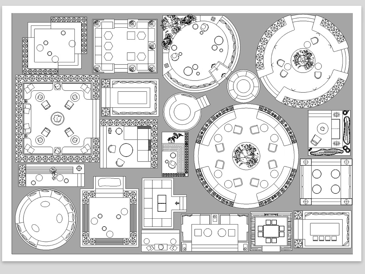 图片[3]-90套，别墅庭院景观CAD施工图库户外枯山水造景小品微地形假山绿植图块-大怪兽分享