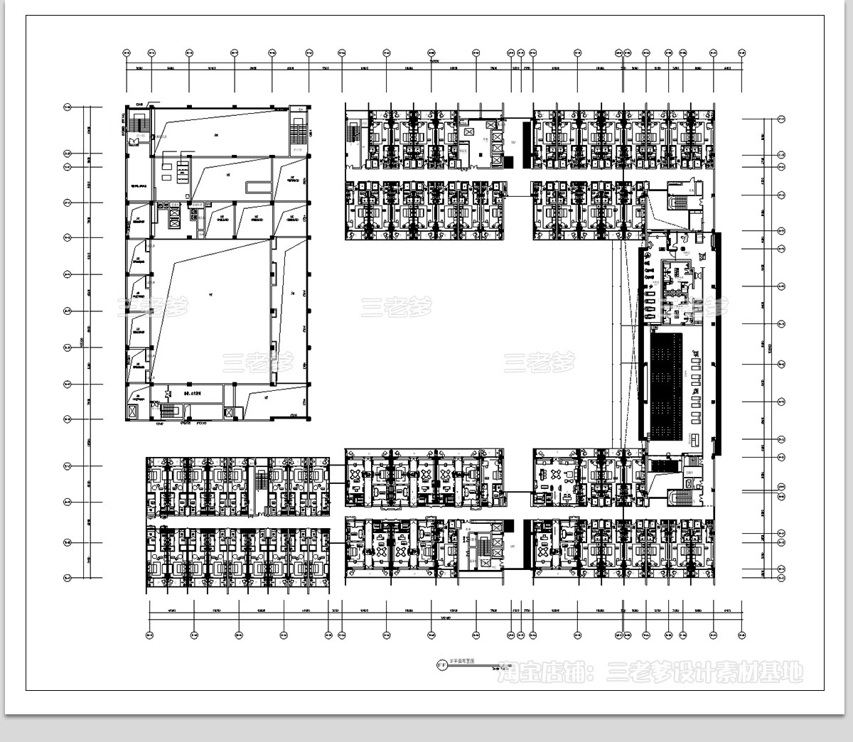 图片[23]-酒店大堂客房标间CAD图库 工装宾馆平面布置方案图块素材施工图-大怪兽分享