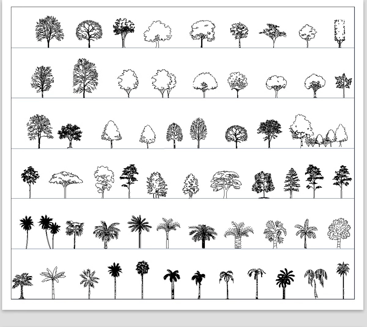 图片[25]-园林景观设计CAD植物图块人物平面立面铺装拼花施工图库图例素材-大怪兽分享