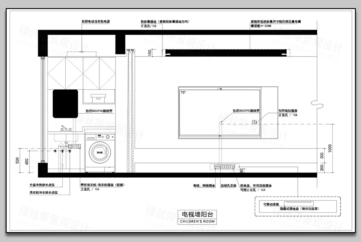 图片[24]-2025家装全屋立面水电方案设计布局图空间插座点位布置CAD施工图-大怪兽分享