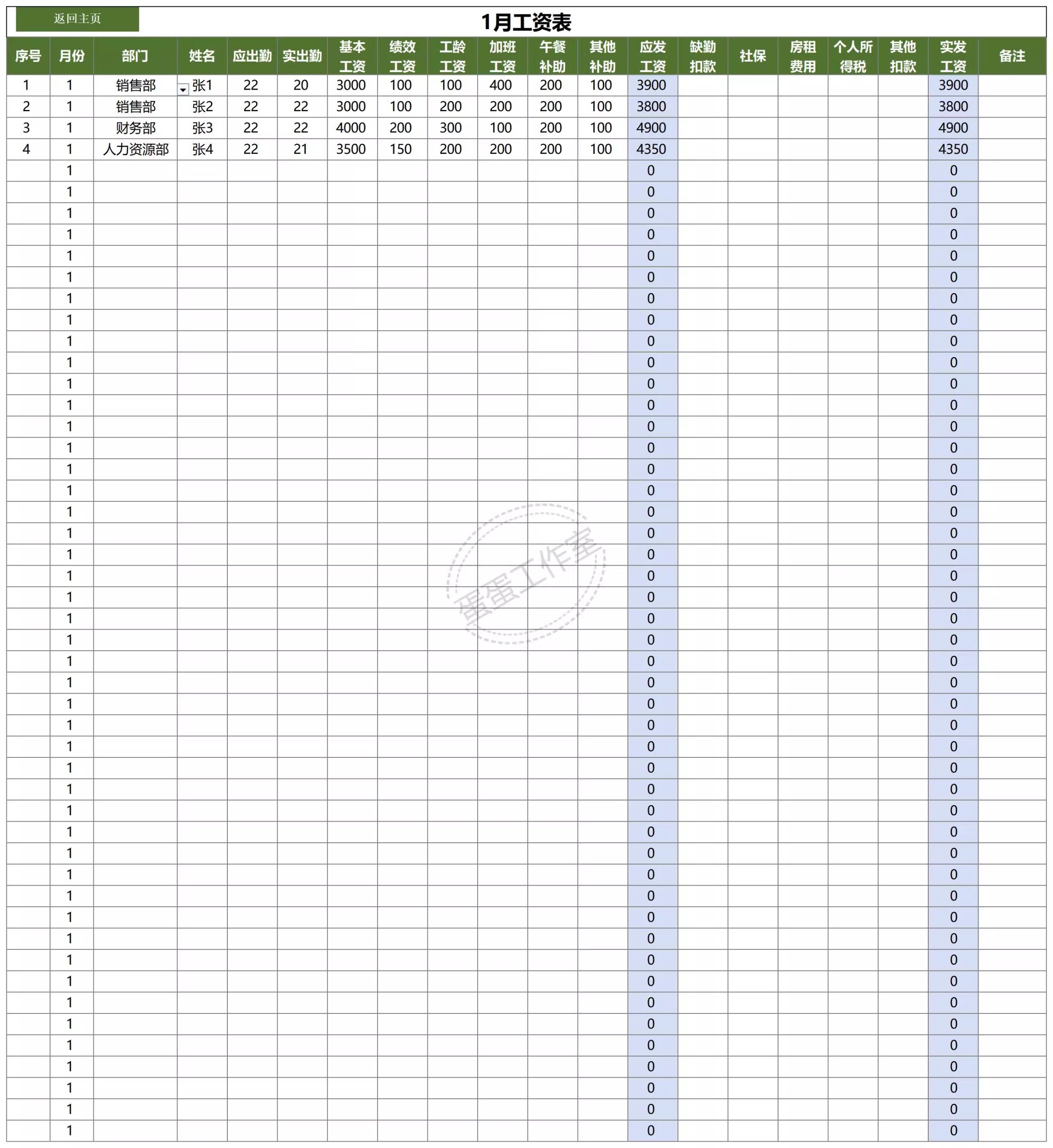 图片[23]-薪酬管理excel表格人员加班工资条系统等级明细可视化单月份职工-大怪兽分享