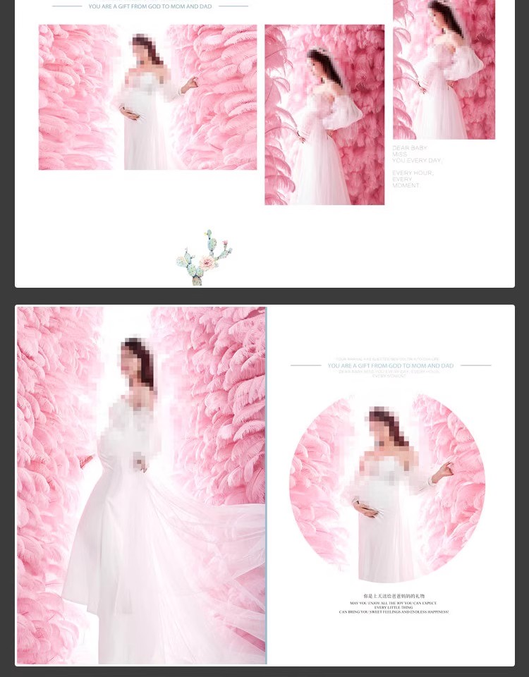 图片[23]-时尚孕妇准妈妈写真相册影楼排版孕妈照片摄影PSD模板设计素材-大怪兽分享