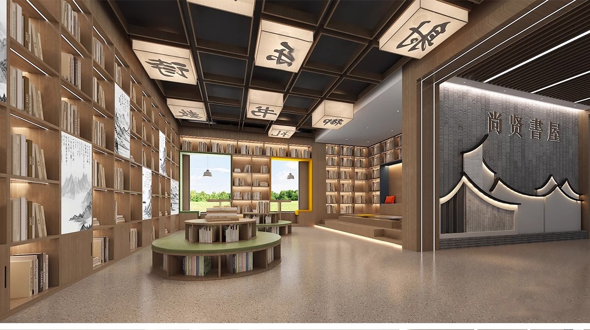 图片[26]-书吧SU模型 工业风书咖图书馆室内设计sketchup书店CAD施工图素材-大怪兽分享