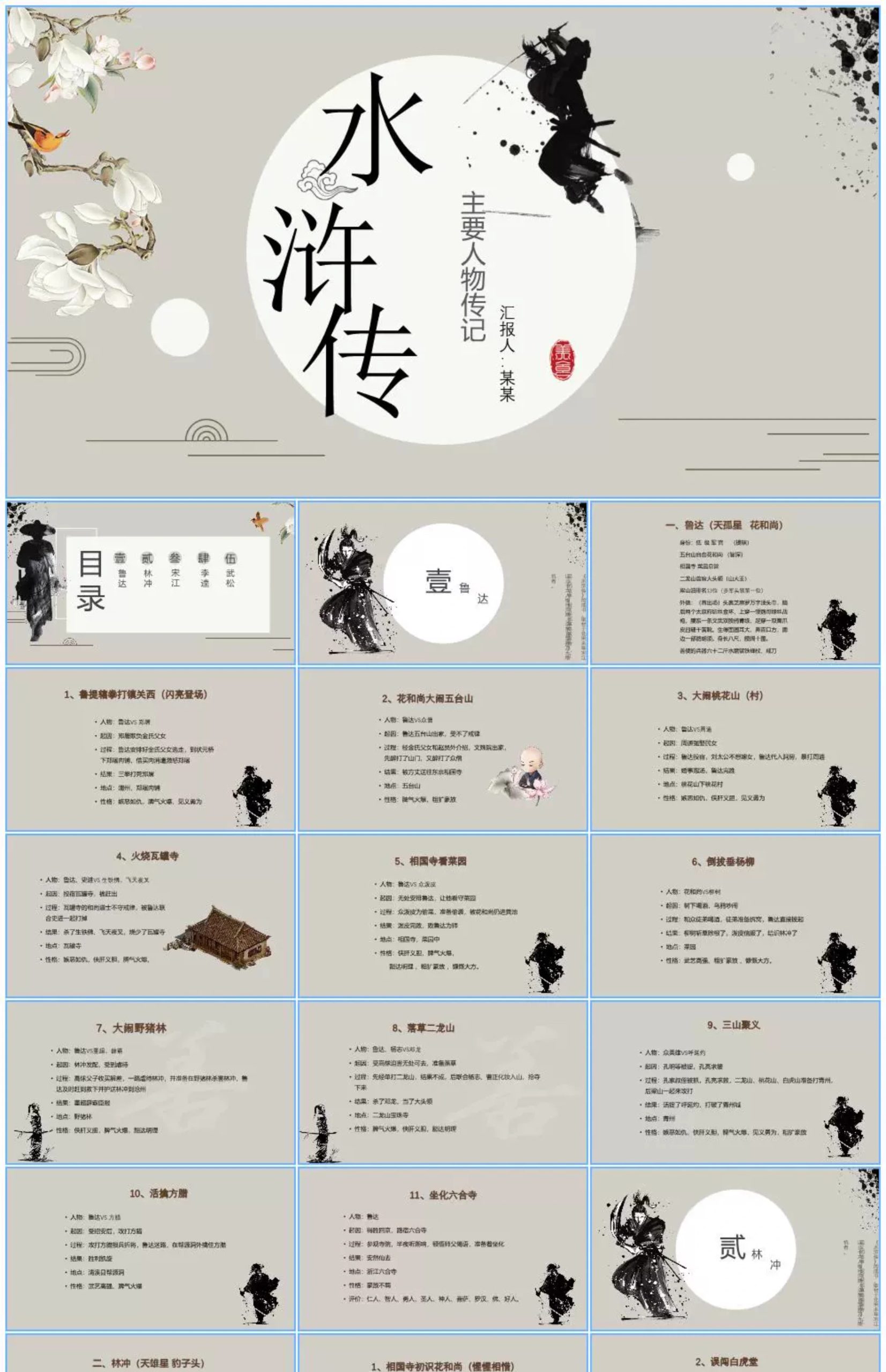 图片[25]-四大名著ppt模板水浒传西游记红楼梦三国演义读书分享教学课件小-大怪兽分享