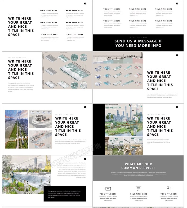 图片[4]-建筑景观园林规划作品集ppt模板国外小清新设计项目方案汇报排版-大怪兽分享