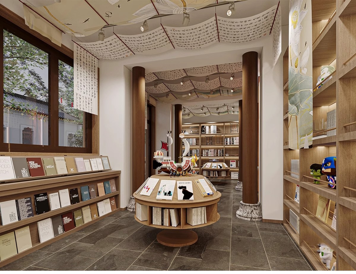 图片[27]-书吧SU模型 工业风书咖图书馆室内设计sketchup书店CAD施工图素材-大怪兽分享