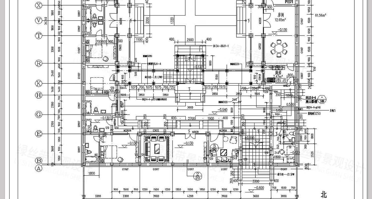 图片[26]-四合院三合院农村自建房新中式平面图仿古建筑设计图纸CAD施工图-大怪兽分享