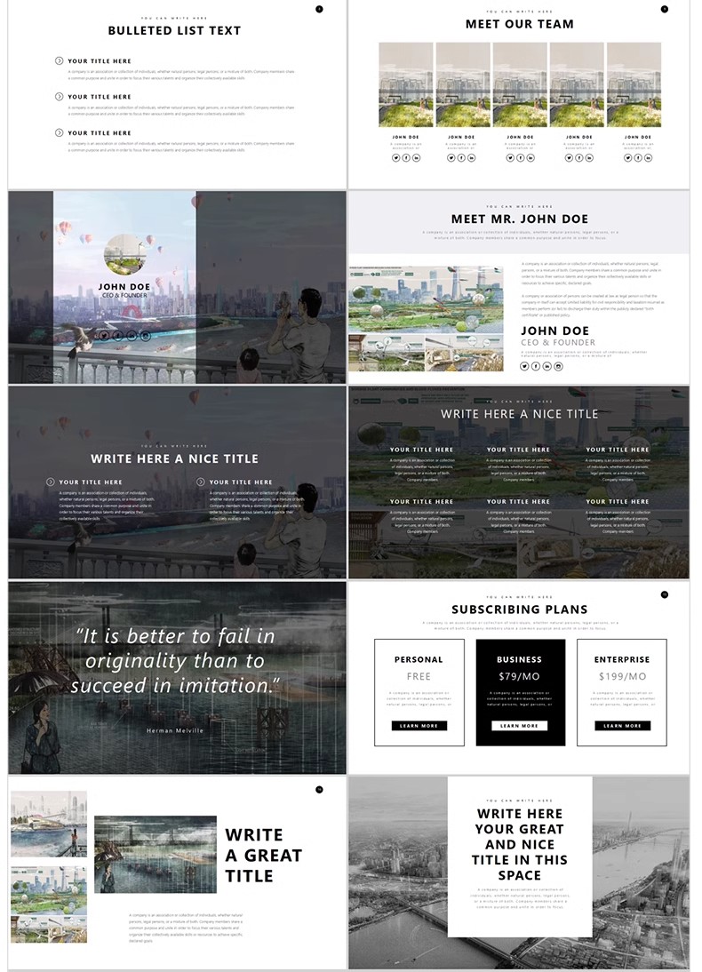 图片[5]-建筑景观园林规划作品集ppt模板国外小清新设计项目方案汇报排版-大怪兽分享