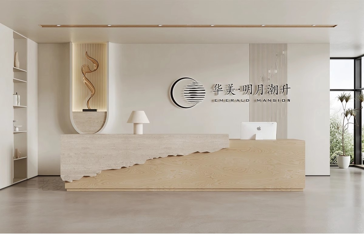 图片[28]-950套，现代新中式室内工装酒店办公室服务前台接待台SU模型草图大师素材-大怪兽分享