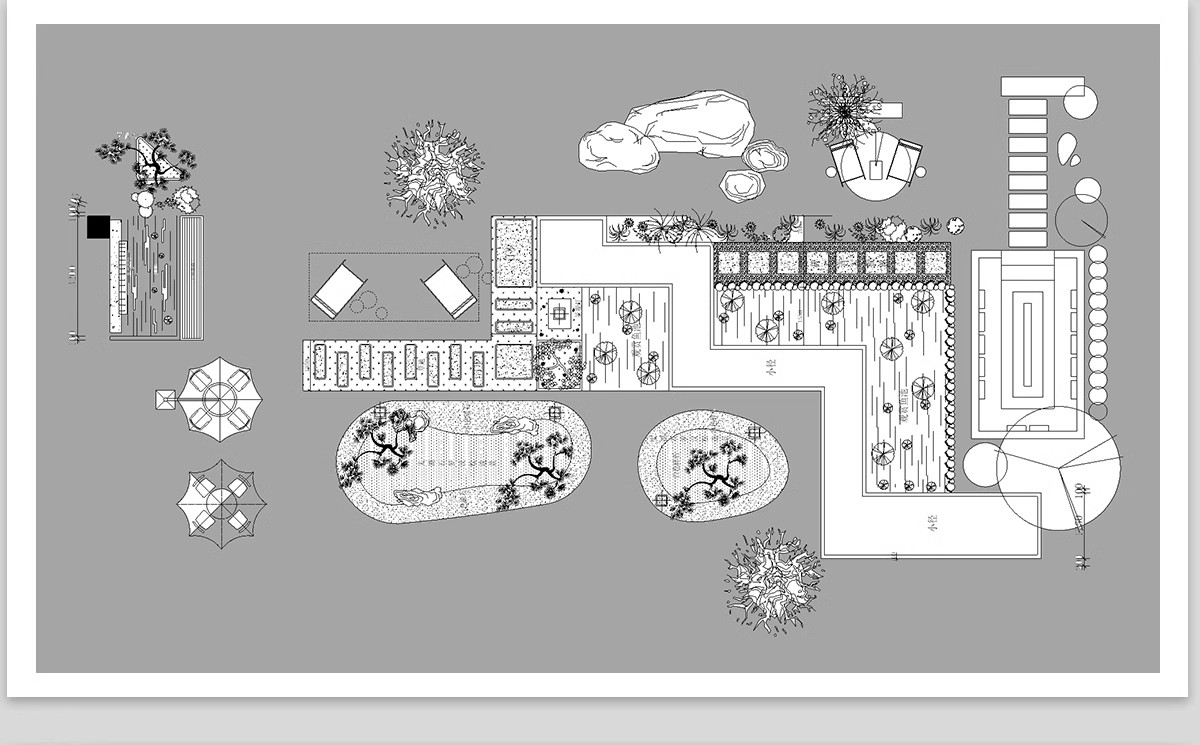图片[6]-90套，别墅庭院景观CAD施工图库户外枯山水造景小品微地形假山绿植图块-大怪兽分享