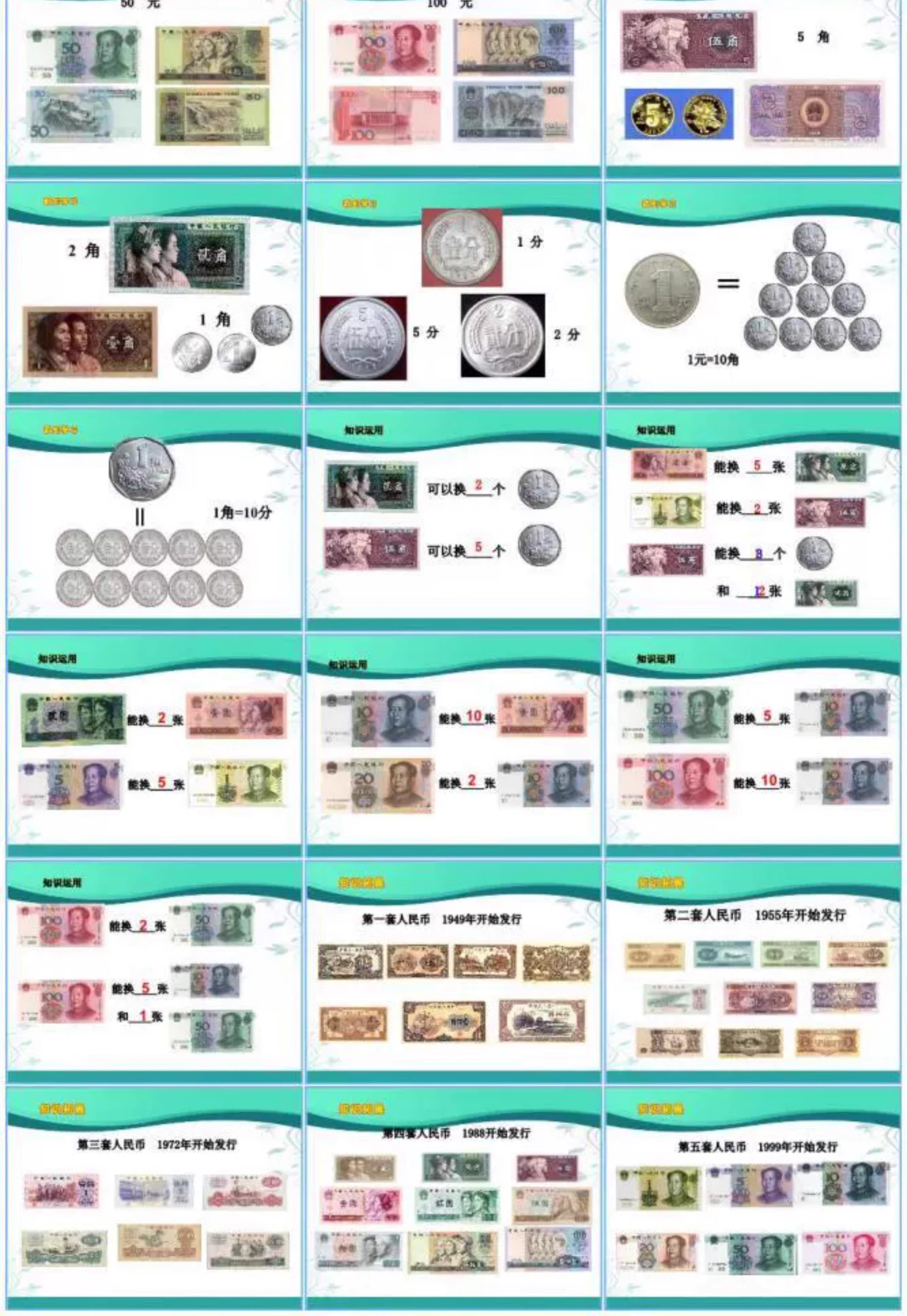 图片[28]-幼儿园认识人民币PPT模板教案大班数学纸一年级学习币换算课件小-大怪兽分享