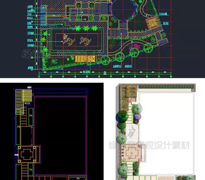 图片[27]-屋顶花园露台别墅庭院 平面方案设计乡村院子苗木表种植CAD施工图-大怪兽分享