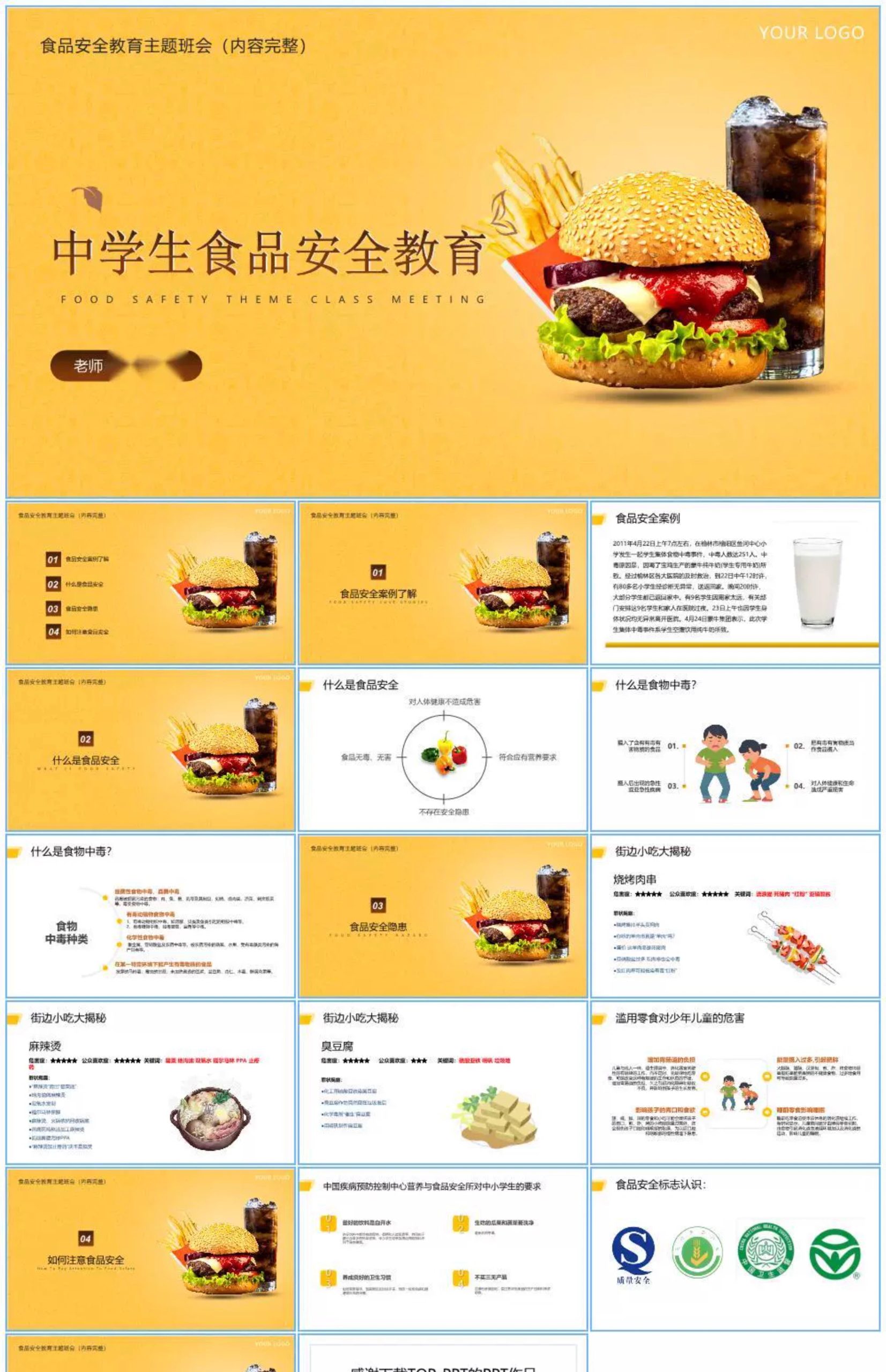 图片[30]-食品安全ppt模板幼儿园家长进课堂培训中小学教育班会课件预防健-大怪兽分享
