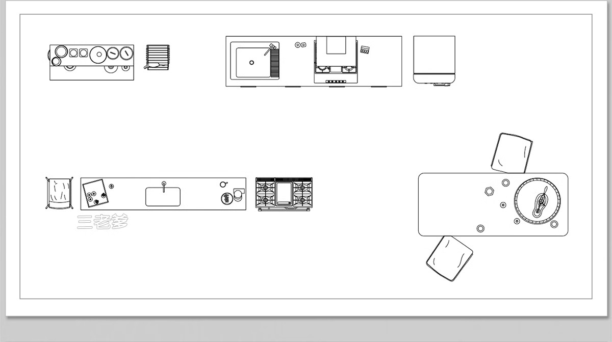 图片[31]-吧台CAD图库厨房吧椅现代室内家装西厨中岛台餐桌椅子图块施工图-大怪兽分享