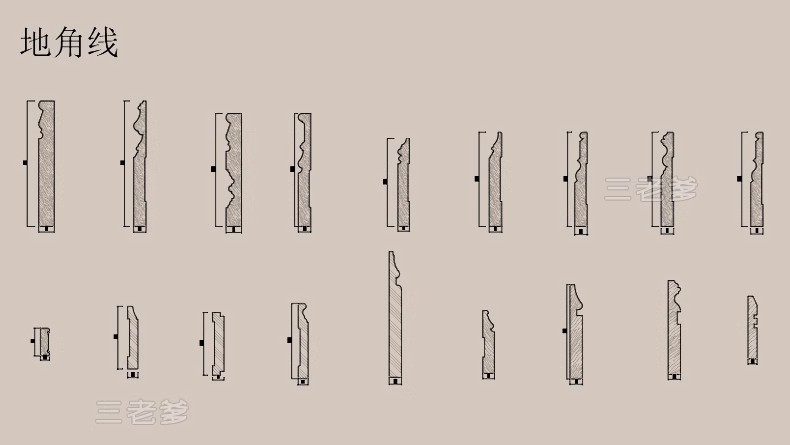图片[32]-CAD装饰线条大样图剖面踢脚线门套线天花角石膏线框素材图库-大怪兽分享